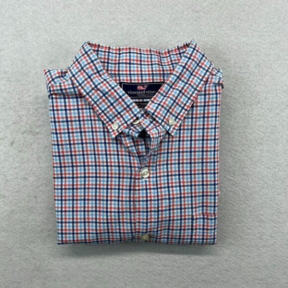 Vineyard Vines Button Down Shirt Medium Men's Slim Fit Tucker Shirt Plaid - Picture 10 of 10
